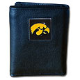 Iowa Hawkeyes Leather Tri-fold Wallet